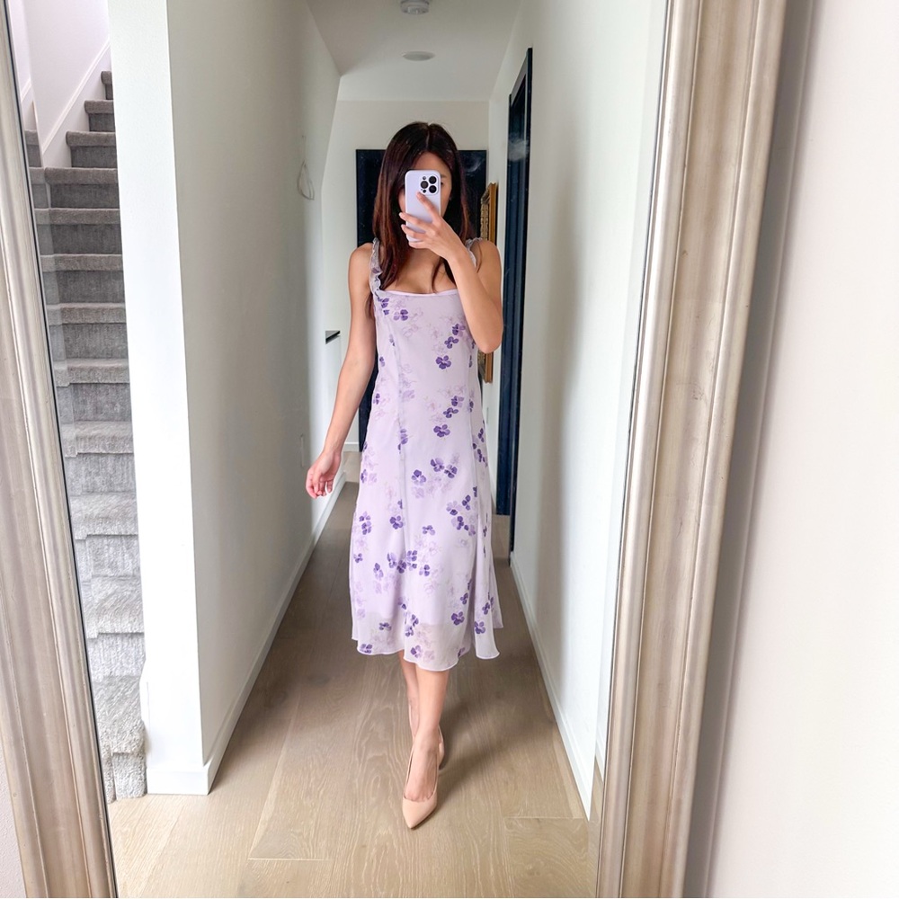 💕SOLD💕UNIF Y2K Deadstock Lavender Louie Floral Dress XS Feminine Dress - Picture 2 of 6